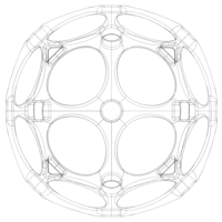 Wireframe Shape Geometric Holes Pattern Ball - Thumbnail 8