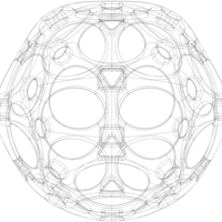 Wireframe Shape Geometric Holes Pattern Ball - Thumbnail 9