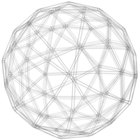 Wireframe Shape Pentakis Snub Dodecahedron - Thumbnail 1