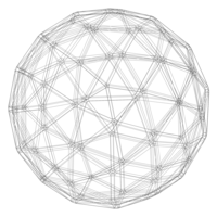 Wireframe Shape Pentakis Snub Dodecahedron - Thumbnail 2
