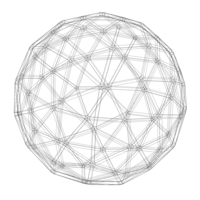 Wireframe Shape Pentakis Snub Dodecahedron - Thumbnail 3