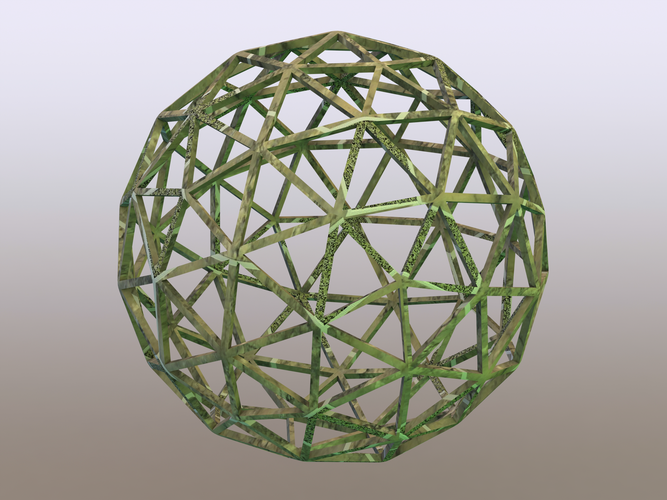 Wireframe Shape Pentakis Snub Dodecahedron