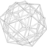 Wireframe Shape Compound of Dodecahedron and Icosahedron - Thumbnail 1