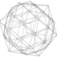 Wireframe Shape Compound of Dodecahedron and Icosahedron - Thumbnail 2