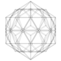 Wireframe Shape Compound of Dodecahedron and Icosahedron - Thumbnail 5