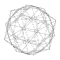 Wireframe Shape Compound of Dodecahedron and Icosahedron - Thumbnail 10