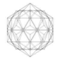 Wireframe Shape Compound of Dodecahedron and Icosahedron - Thumbnail 11