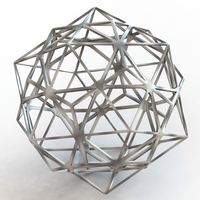 Wireframe Shape Compound of Dodecahedron and Icosahedron - Thumbnail 12