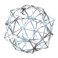 Wireframe Shape Compound of Dodecahedron and Icosahedron - Thumbnail 13