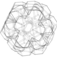 Wireframe Shape Penta Flake Dodecahedron - Thumbnail 1