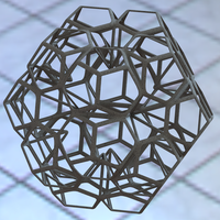 Small Wireframe Shape Penta Flake Dodecahedron 3D Printing 543483