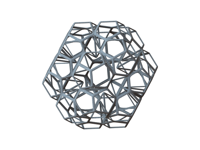 Wireframe Shape Penta Flake Dodecahedron 3D Print 543484