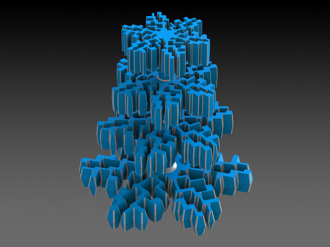 Plastic Snowflake Tree 3D Print 543543