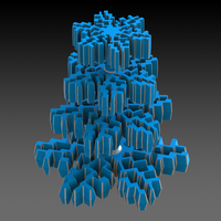 Small Plastic Snowflake Tree 3D Printing 543543