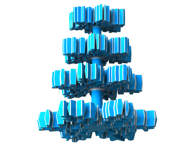 Plastic Snowflake Tree 3D Print 543544