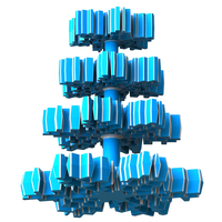 Plastic Snowflake Tree - Thumbnail 10