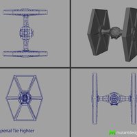 Low Poly Tie Fighter - Star Wars - Thumbnail 2