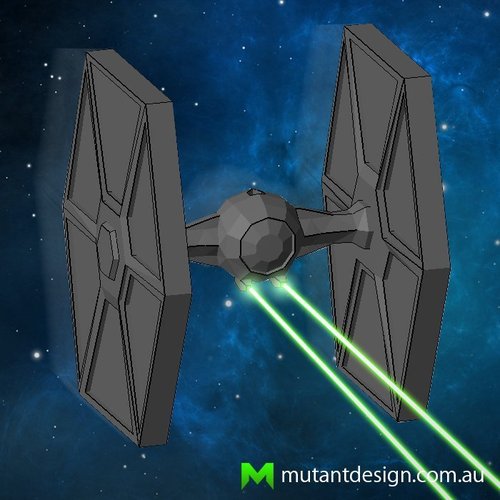 Low Poly Tie Fighter - Star Wars 3D Print 54358