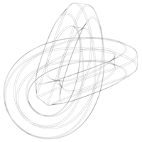 Wireframe Shape Hexagonal Trefoil Knot - Thumbnail 6