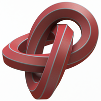 Wireframe Shape Hexagonal Trefoil Knot - Thumbnail 12