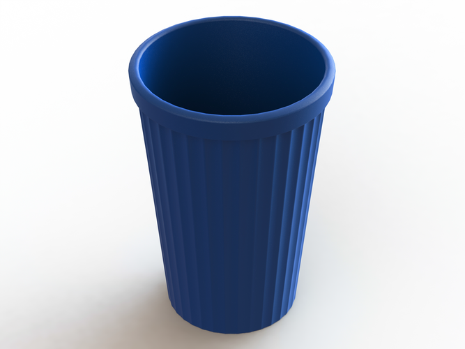 Faceted Plastic Mug 3D Print 543615