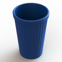 Small Faceted Plastic Mug 3D Printing 543615