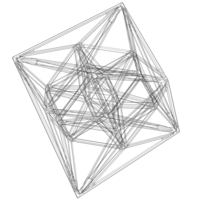 Wireframe Shape Geometric 24-Cell - Thumbnail 2