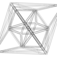 Wireframe Shape Geometric 24-Cell - Thumbnail 6