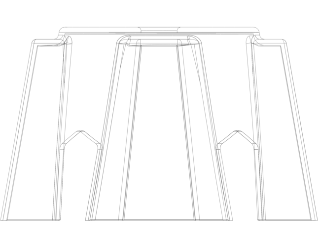 Plastic Stool Small Bench 3D Print 543648