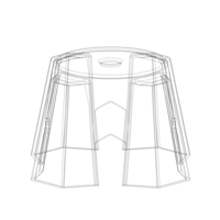 Plastic Stool Small Bench - Thumbnail 9