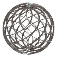 Small Wireframe Shape Geo Complex Twisted Sphere 3D Printing 543691