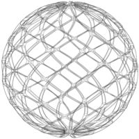 Wireframe Shape Geo Complex Twisted Sphere - Thumbnail 4