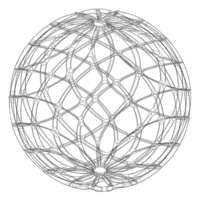 Wireframe Shape Geo Complex Twisted Sphere - Thumbnail 5
