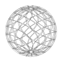 Wireframe Shape Geo Complex Twisted Sphere - Thumbnail 6