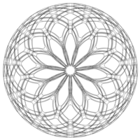 Wireframe Shape Geo Complex Twisted Sphere - Thumbnail 7