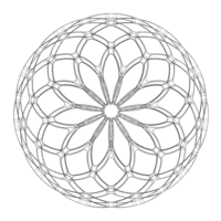 Wireframe Shape Geo Complex Twisted Sphere - Thumbnail 13
