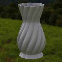 Small White Plastic Decorative Vase 3D Printing 543704