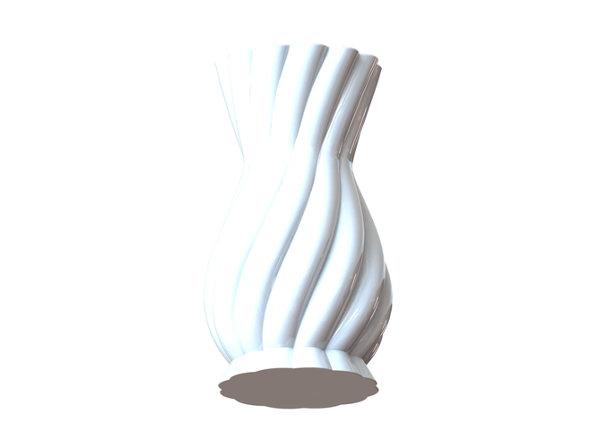 White Plastic Decorative Vase 3D Print 543705