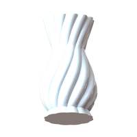 White Plastic Decorative Vase - Thumbnail 2