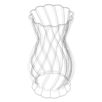 White Plastic Decorative Vase - Thumbnail 5