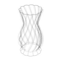 White Plastic Decorative Vase - Thumbnail 6