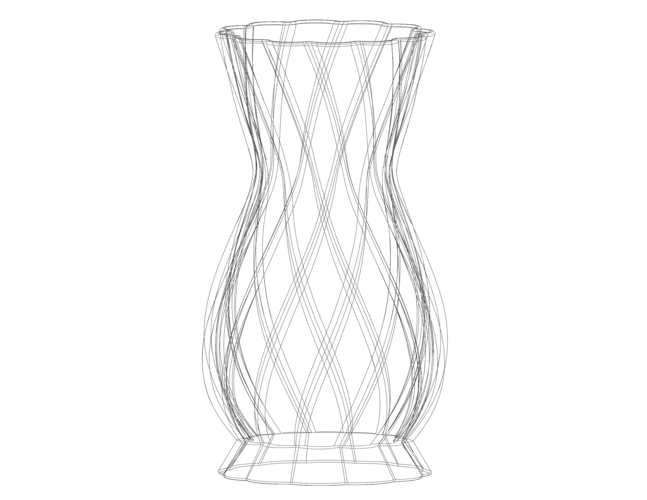 White Plastic Decorative Vase 3D Print 543712