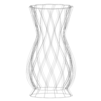 White Plastic Decorative Vase - Thumbnail 9