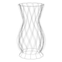 White Plastic Decorative Vase - Thumbnail 10