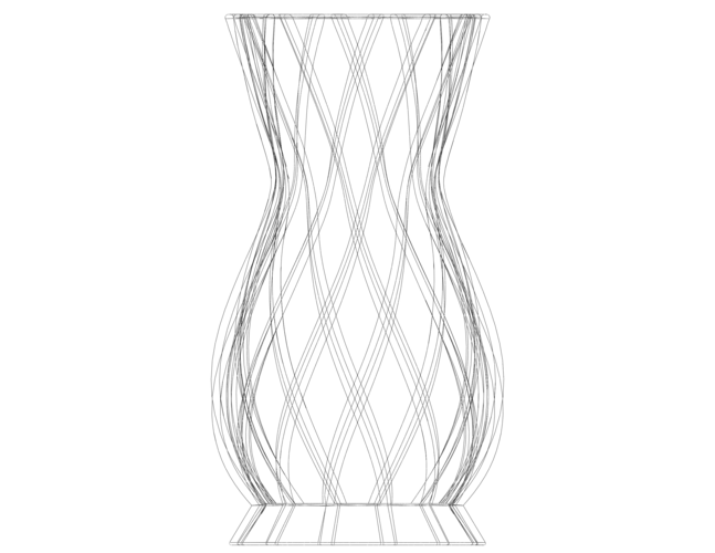 White Plastic Decorative Vase 3D Print 543714