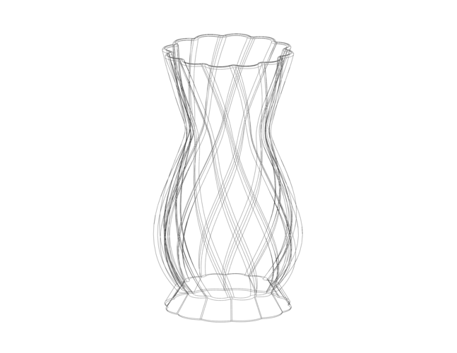 White Plastic Decorative Vase 3D Print 543715