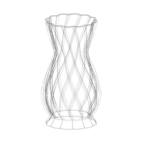 White Plastic Decorative Vase - Thumbnail 12