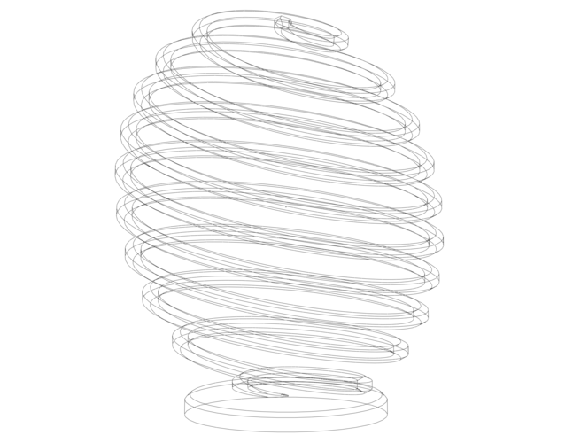 3D Printed Hexagon Geometric Spring Art by MR.AnyCAD | Pinshape