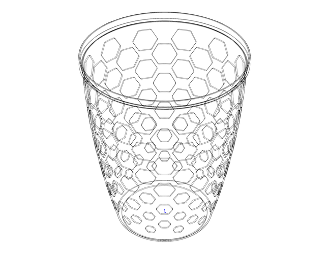 Multi-Purpose Round Basket 25 cm Width 3D Print 543780