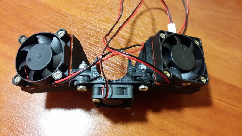 E3D v5 cooler and filament cooler with blowing angle ajustment